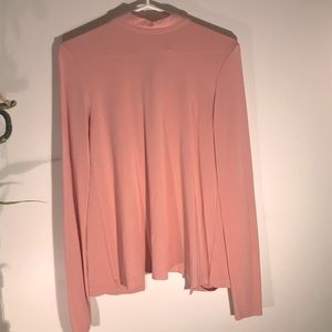 Wilfred Long Sleeve Open Back Pink Top - Medium